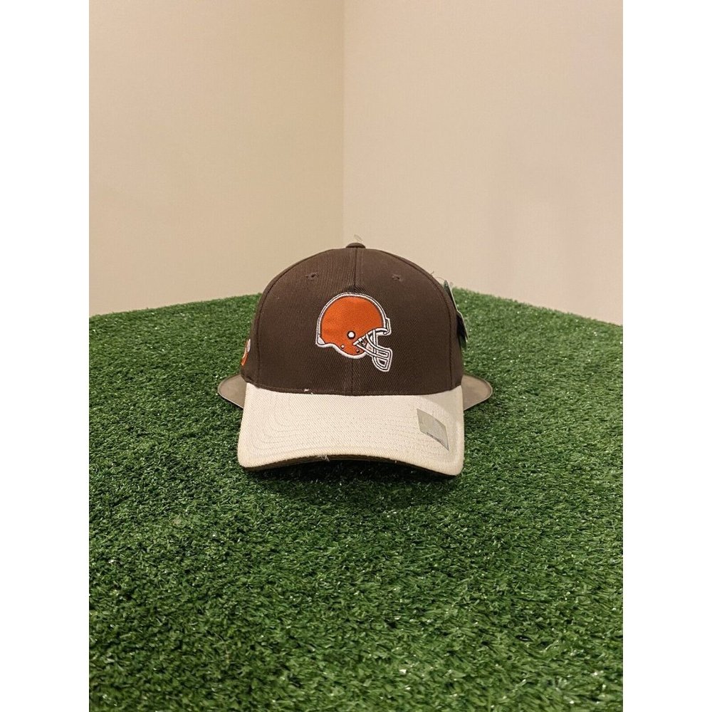 Vintage Cleveland Browns hat cap strap back Sports Specialties brown white 90s